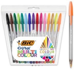 🤩 BIC Cristal Multicolour. Pack de 15 bolígrafos en colores surtidos.