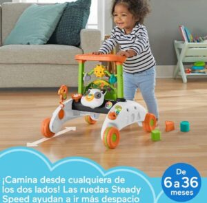 👶🏻 Fisher-Price. Andador panda de 2 caras. Con actividades, luces y sonidos.