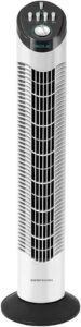 💫 Cecotec Ventilador de Torre con Temporizador EnergySilence 790 Skyline. 50 W, 30» (76cm) de Altura, Mecánico, Oscilante, Motor de Cobre, 3 Velocidades, Blanco💫