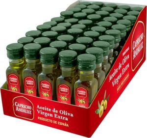 💫CAPRICHO ANDALUZ Aceite de Oliva Virgen Extra Miniatura PET 20ml (Bandeja de 50 uds) 💫