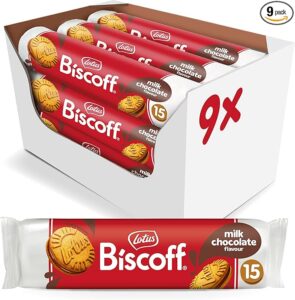 💫Lotus Biscoff | Galletas Rellenas de Chocolate | Sin Aromas Artificiales ni Colorantes | 15 Galletas por Pack | 9 x 150g (1,35kg) 💫