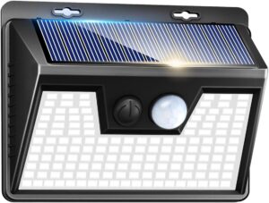 🐟 Foco solar 140LED con sensor de movimiento