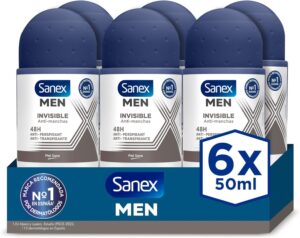 🐟 6 desodorantes Roll-On Sanex Men Dermo Invisible