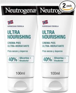 💫Neutrogena Fórmula Noruega Crema de Pies Ultra Hidratante (pack de 2 x 100 ml), crema para pies secos y ásperos, crema hidratante con Glicerina y Bisabolol 💫