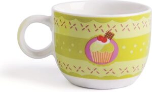 💫Excelsa Cup Cake Taza Caffe sin platillo 70 ml, Bone China, Multicolor, 5 x 7 x 4.8 cm 💫