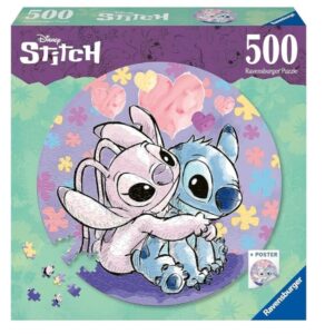 😍 Disney Stitch. Puzzle circular super bonito con 500 piezas.