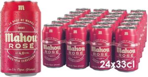 🐟 Pack de 24 latas de cerveza Mahou Rosé con toque afrutado