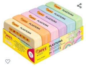 🌈 Set de 6 plastilinas Jovi en colores pastel. 300gr.