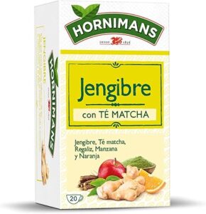 💫Hornimans Infusión de Jengibre con Té Matcha 100% Natural | 20 bolsitas | ConTeína 💫