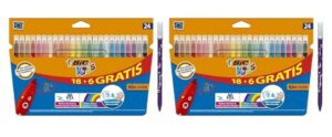 🌈 Bic Kids. 2 cajas de 24 rotuladores lavables cada una.