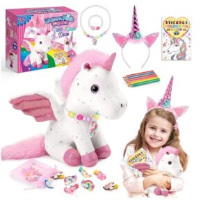 🦄 Unicornio de peluche con un montón de complementos.