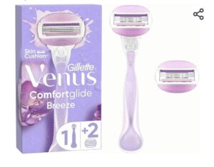 🟣 Gillette Venus ComfortGlude. Maquinilla   2 recambios para depilación suave y apurada.