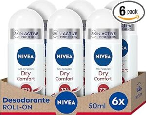 💫NIVEA Dry Comfort Roll-on en pack de 6 (6 x 50 ml) 💫