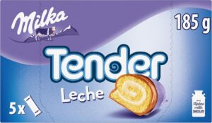 💫 Milka Tender Barritas de Bizcocho con Relleno de Leche y Cubierto de Chocolate con Leche de los Alpes 5 x 37g💫