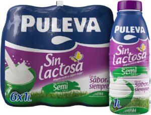 💫Leche Puleva Sin Lactosa Semidesnatada 1% M.G botella 1L 