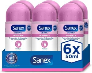 🐟 6 desodorantes roll-on Sanex Invisible