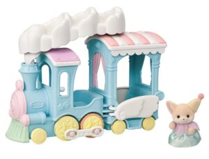 🩷 Sylvanian Families. Que monada! Tren arcoiris de las nubes con figura.