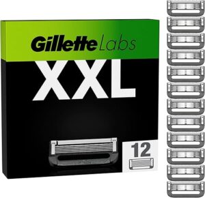 💫Gillette Labs 12 Cuchillas de Afeitar para Maquinilla, 12 Recambios 💫