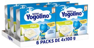 🔝 YOGOLINO NESTLÉ Pera, a partir de los 6 meses, Pack de 6 ( 4x100g) , Fórmula mejorada.