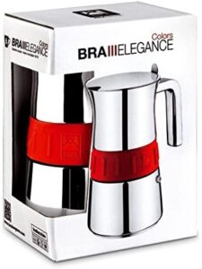 🐟 Cafetera italiana BRA Elegance de acero inoxidable