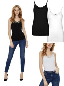 ✨ Vero moda. Set de 2 tops lenceros de tirante fino