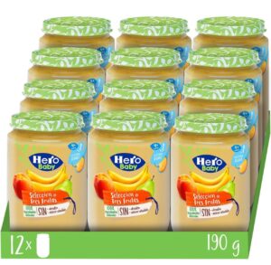 Pack de 12 tarritos de frutas Hero Baby