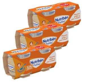 👶🏻 Nutribén Potitos. 3 packs de 3 Uds de tarritos de introducción de manzana y pera Williams. A partir de 4 meses.