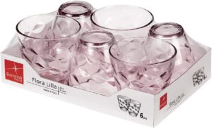 🐟 6 vasos Bormioli Rocco Flora Lilla