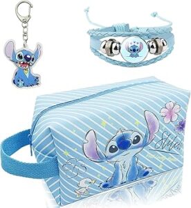 💫3 piezas de Stitch, Neceser, Pulsera y llavero 💫