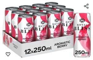 🫐 Royal Bliss arimatic Berry. Set de 12 Latas de 250ml. Tónica con aroma a bayas.