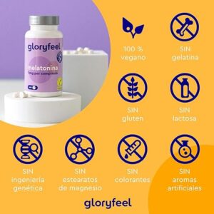 🐟 Bote de 400 tabletas de melatonina Gloryfeel