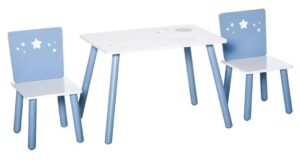 🥰 Conjunto de mesa y 2 sillas infantiles de madera, para peques de hasta 4 años.