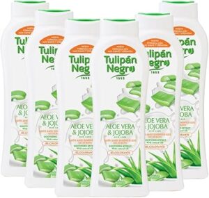 💫PACK 6 UDS. GEL DE BAÑO ALOE VERA 200ML, TULIPÁN NEGRO 💫