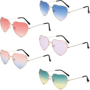 🐟 5 pares de gafas de sol con forma de corazón