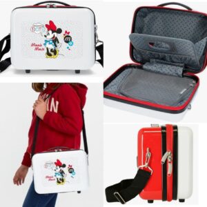 🎀 Disney Minnie Mouse. Neceser grande adaptable a trolley.