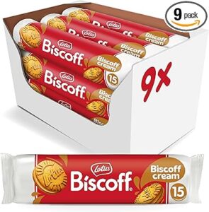 💫 Lotus Biscoff | Galletas Rellenas de Crema Biscoff | Vegana | 15 Galletas por Pack | 9 x 150g (1,35kg)💫