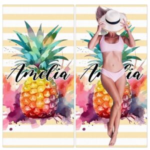 ✴2 toallas de playa personalizadas con nombre