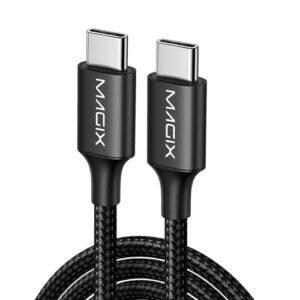 ✴Magix Cable USB C 100W 2M Negro, Carga Rápida 5A PD, Velocidad de Sincronización de Datos 10Gbps, 4K 60Hz, Compatible con Macbook Pro/Air, iPad Pro 2021/ Air 5, Galaxy S23/ S22 Ultra, Pixel, Switch