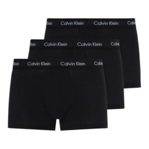 ✴Calvin Klein Low Rise Trunk 3pk Bóxer, Negro