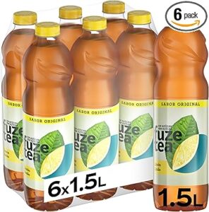 💫 Fuze Tea Original, Sabor Limón Zero Azúcar, Pack 6 Botellas de 1.5 l💫