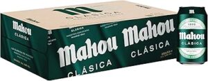 💫Mahou Clásica, Pack 28 Latas x 33cl, Cerveza Dorada Lager💫