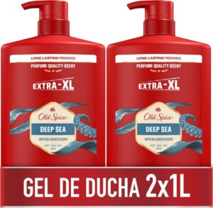 🐟 2 litros de gel   champú Old Spice Deep Sea