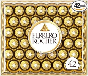 💫Ferrero Rocher Bombones de Chocolate con Avellanas, 525 g, 42 Unidades 💫