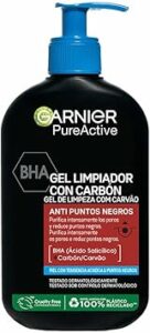 💫 Garnier Skin Active, Pure Active Gel limpiador Anti Puntos Negros con Carbón y Ácido Salicílico purifica intensamente los poros y reduce puntos negros💫