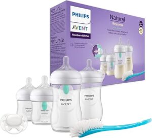 🐟 Set de biberones Philips Avent con sistema AirFree   chupete y escobilla de limpieza