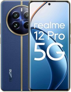 💫realme Teléfono Móvil 12 Pro 5G 8   256GB, Cámara para retratos con teleobjetivo, Sony IMX882 con OIS, Pantalla de visión curva de 120Hz, Procesador Snapdragon 6 de 1ª generación 5G, Submarine Blue 💫