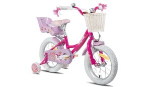 😮 Bicicleta Infantil con Asiento de Muñeca y Ruedas Estabilizadoras y Cesta.