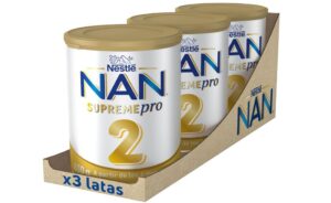 😮 Nestlé NAN SUPREMEPRO 2 Leche de continuación en polvo, 3x800g.