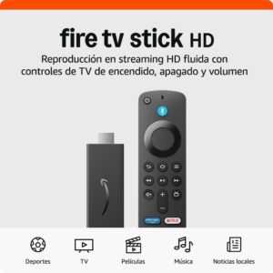 🐟 Amazon Fire TV Stick HD con mando por voz Alexa