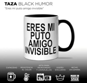 😂 Taza desayuno con frase ideal para café 